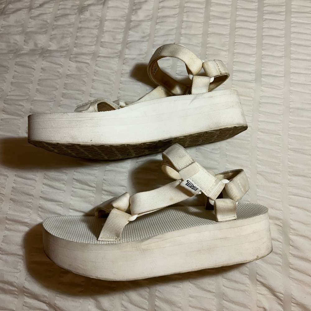 White Teva sandals!